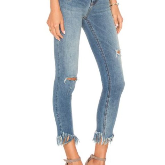 FREE PEOPLE Great Heights Frayed Skinny Jean-SZ 26 - Picture 5 of 5